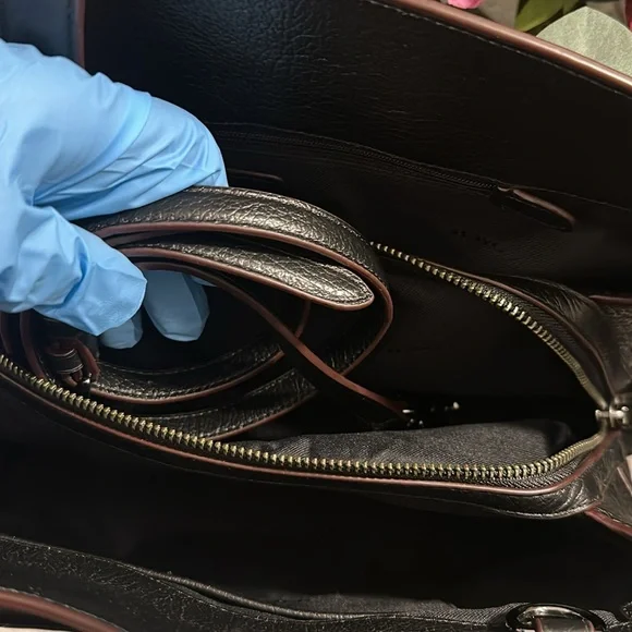 Coach Blue patchwork denim satchel/crossbody Bag - Picture 9 of 14